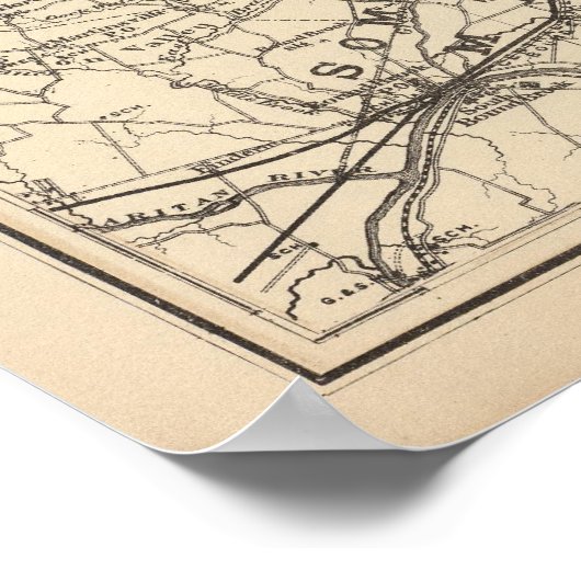 Hudson, Union, Essex Cos, NJ Poster (Hoek)