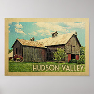 Hudson Valley Barn Vintage Poster
