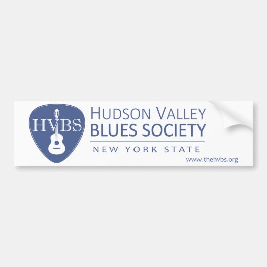 Hudson Valley Blues Society Bumpersticker (Voorkant)