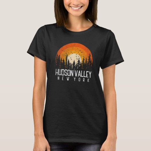 Hudson Valley New York NY Retro  80-90 T-shirt (Voorkant)