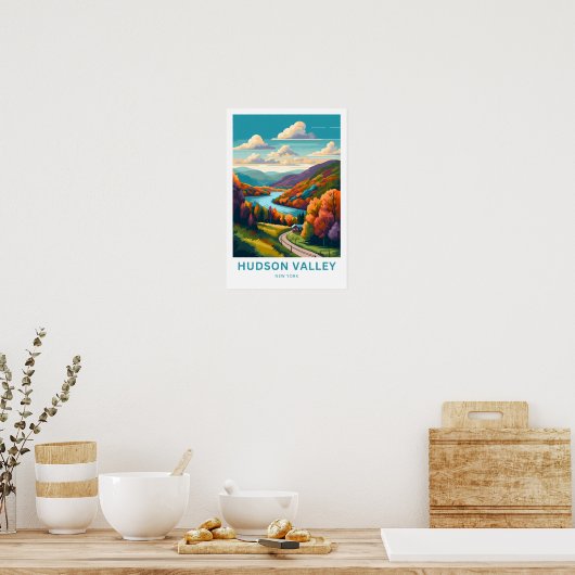 Hudson Valley New York Travel Print (Keuken)