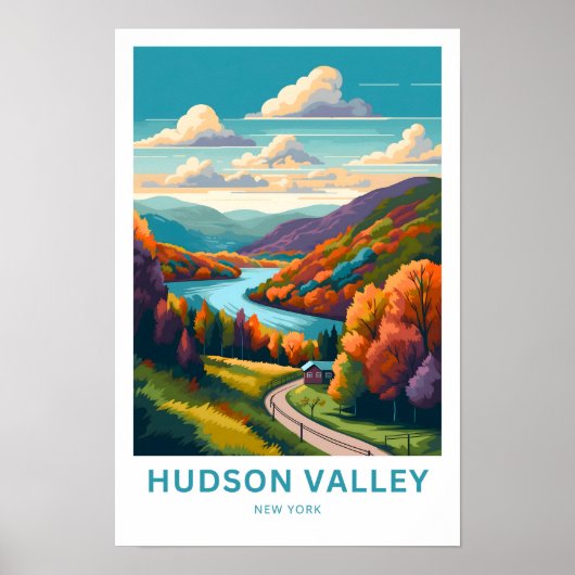 Hudson Valley New York Travel Print (Voorkant)