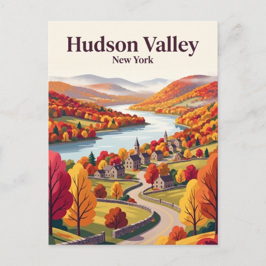 Hudson Valley, New York, VS Briefkaart (Voorkant)
