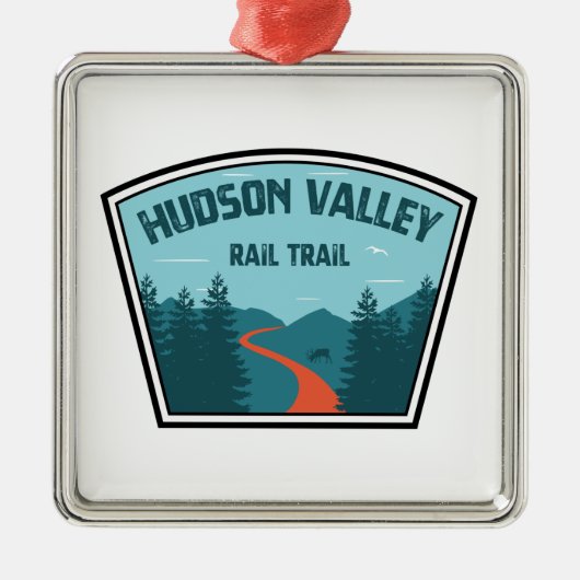 Hudson Valley Rail Trail New York Metalen Ornament (Voorkant)