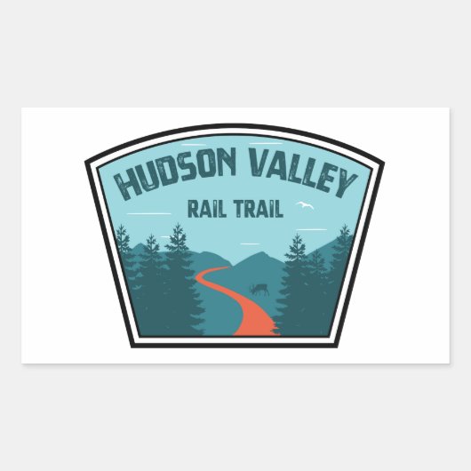 Hudson Valley Rail Trail New York Rechthoekige Sticker (Voorkant)