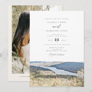 HUDSON VALLEY Waterverf New York Skyline Wedding Kaart