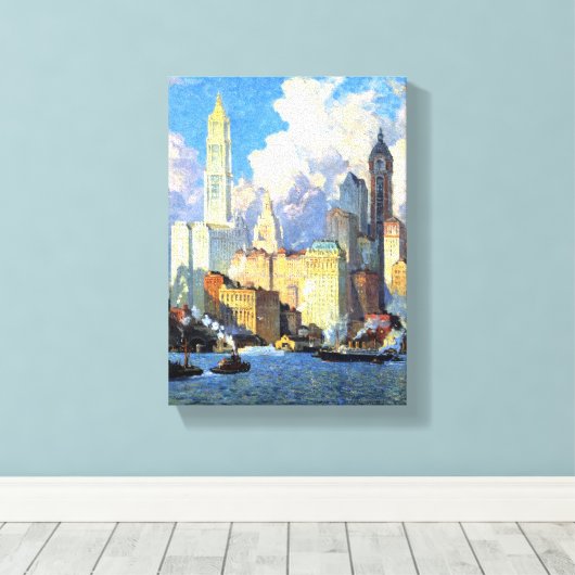  Hudson Waterfront Canvas Afdruk (Insitu (Houten vloer))