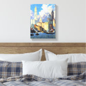  Hudson Waterfront Canvas Afdruk (Insitu (Slaapkamer))