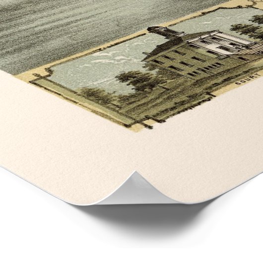 Hudson, WI Panoramic Map - 1870 Poster (Hoek)