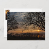 Hudson Winter Sunset Briefkaart (Voorkant / Achterkant)