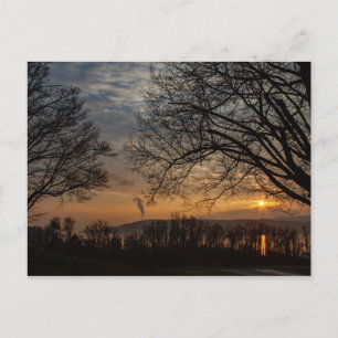 Hudson Winter Sunset Briefkaart