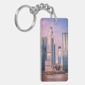 Hudson Yard Manhattan New York Cityscape Briefkaar Sleutelhanger (Voorkant Links)