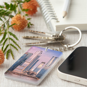 Hudson Yard Manhattan New York Cityscape Briefkaar Sleutelhanger