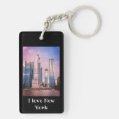 Hudson Yard Manhattan New York Cityscape Briefkaar Sleutelhanger (achterkant)