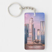 Hudson Yard Manhattan New York Cityscape Briefkaar Sleutelhanger (Voorkant)