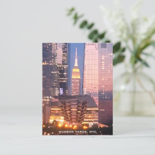 Hudson Yards (schip) Empire State Building, NYC Briefkaart (Staand voorkant)