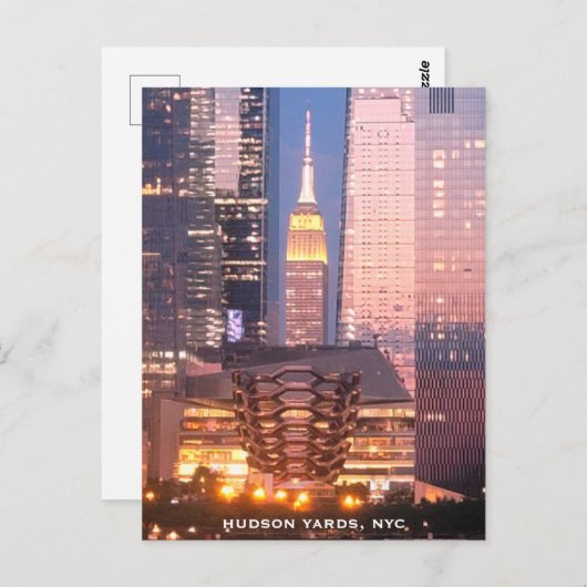 Hudson Yards (schip) Empire State Building, NYC Briefkaart (Voorkant / Achterkant)