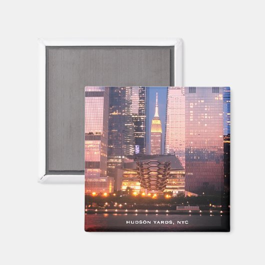 Hudson Yards (schip) Empire State Building, NYC Magneet (Voorkant / Achterkant)