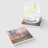 Hudson Yards (schip) Empire State Building, NYC Stenen Onderzetter (Zijkant)