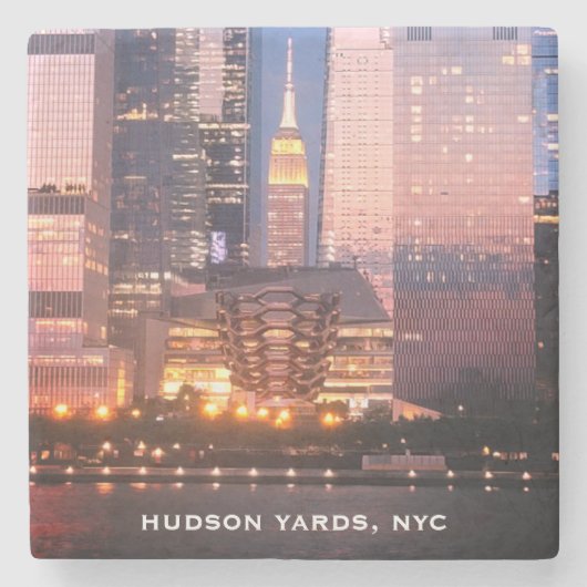 Hudson Yards (schip) Empire State Building, NYC Stenen Onderzetter (Voorkant)