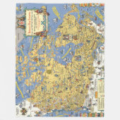 Hudson's Bay Company - Kaart van Canada Fleece Deken (Voorkant)