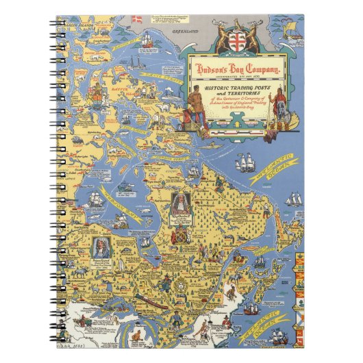 Hudson's Bay Company - Kaart van Canada Notitieboek (Voorkant)