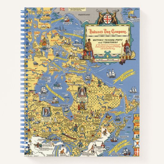 Hudson's Bay Company - Kaart van Canada Notitieboek (Voorkant)