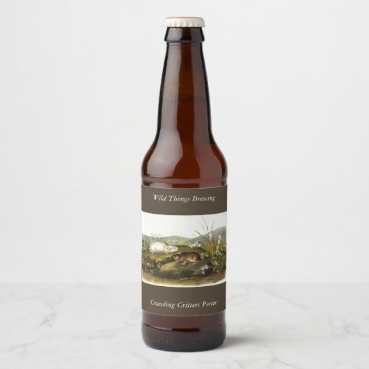 Hudson's Bay (Ungava Collared) Lemming van Audubon Bier Etiket (Voorkant)
