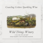 Hudson's Bay (Ungava Collared) Lemming van Audubon Sparkling Wijnetiket (Enkel label)