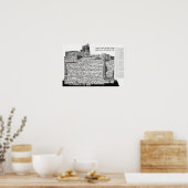 Hudson's Detroit - Cutout Building Poster (Keuken)