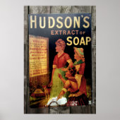 Hudsons Soap Vintage Poster Print (Voorkant)