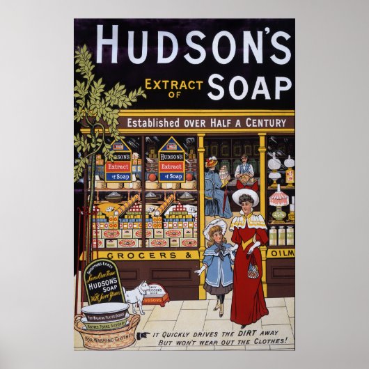 Hudson's zeep 1895 poster (Voorkant)