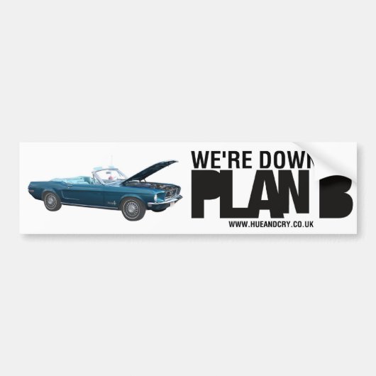 Hue en Cry - Plan B - Bumpersticker (Voorkant)