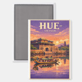 Hue Oude Hoofdstad, Vietnam reis Magneet (Voorkant / Achterkant)