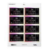 Hue Pink Oranje Holographic Hair Serum Labels (Full Sheet)