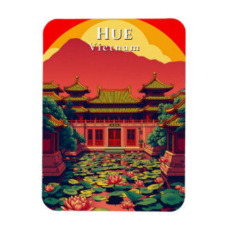 Hue Vietnam Pagoda Travel Retro Magneet