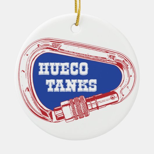 Hueco Tanks Carabiner Keramisch Ornament (Voorkant)