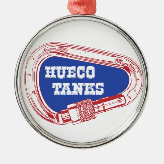 Hueco Tanks Carabiner Metalen Ornament (Voorkant)