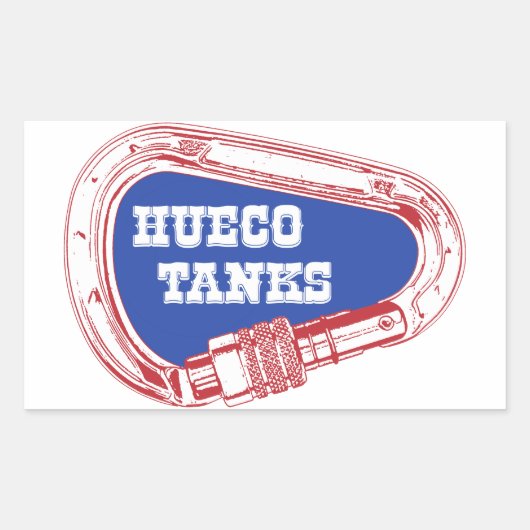 Hueco Tanks Carabiner Rechthoekige Sticker (Voorkant)