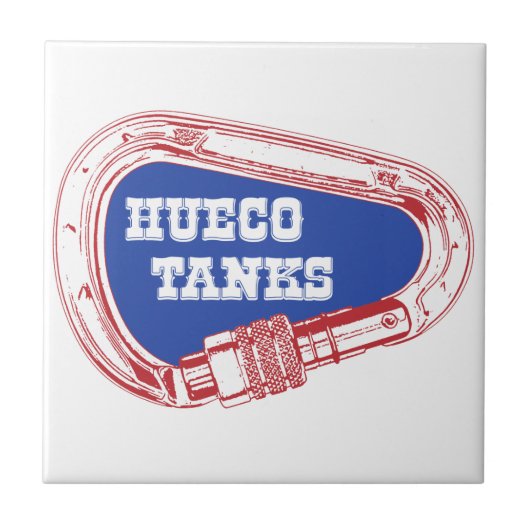Hueco Tanks Carabiner Tegeltje (Voorkant)