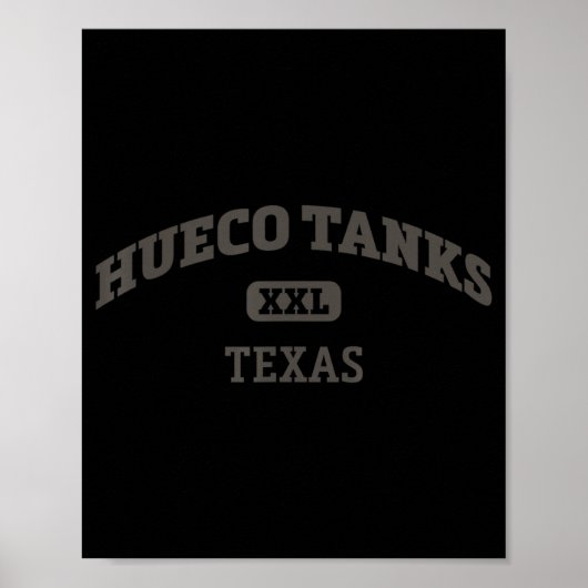 Hueco Tanks College Style Rock Climbing Poster (Voorkant)