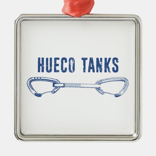 Hueco Tanks die Quickdraw klimmen Metalen Ornament (Voorkant)