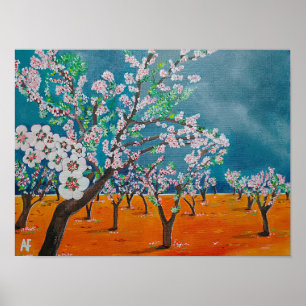 Huerto de Almendros Schilderij van Alfred Fox Poster