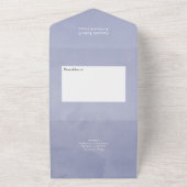 Hues Blue Floral Wedding All in One Invitation Uitnodiging (Buitenkant)