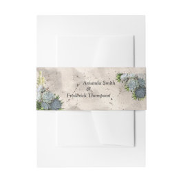 Hues of Bleek Blues Envelope Band Uitnodigingen Wikkel