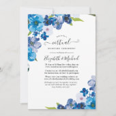 Hues of Blue Floral Online Virtual Wedding Kaart (Voorkant)