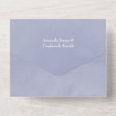 Hues of Blue Floral Wedding All In One Uitnodiging (Achterkant)