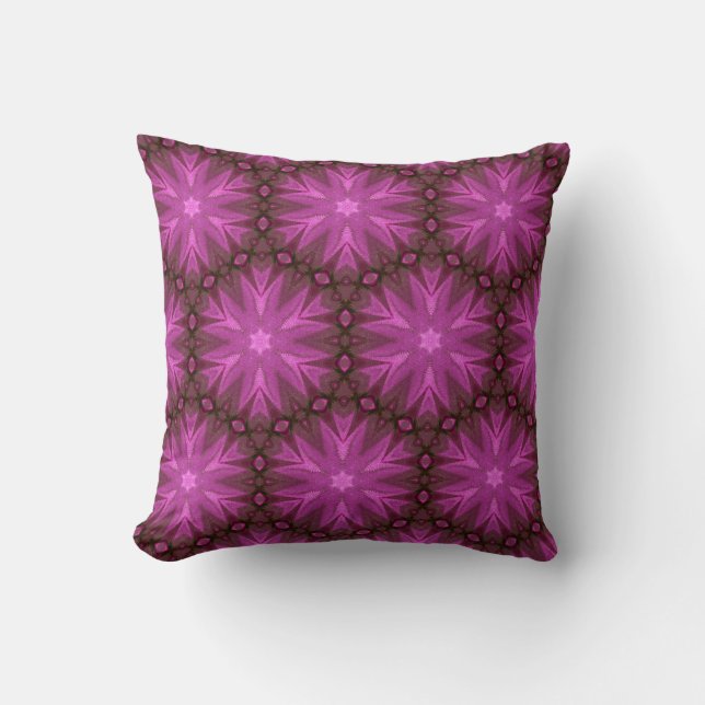 Hues of Pink and Magenta Floral Pattern 016 Kussen (Voorkant)