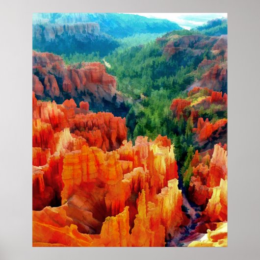 Hues of the Hoodos in Bryce Canyon NP-Realism Poster (Voorkant)