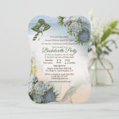 Hues of Zee Green & Succulent Bachelorette Party Kaart (Staand voorkant)